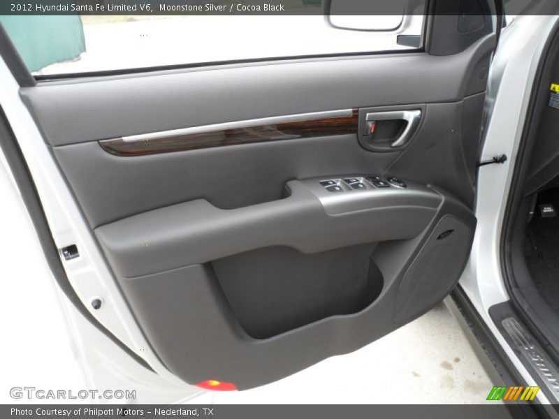 Moonstone Silver / Cocoa Black 2012 Hyundai Santa Fe Limited V6