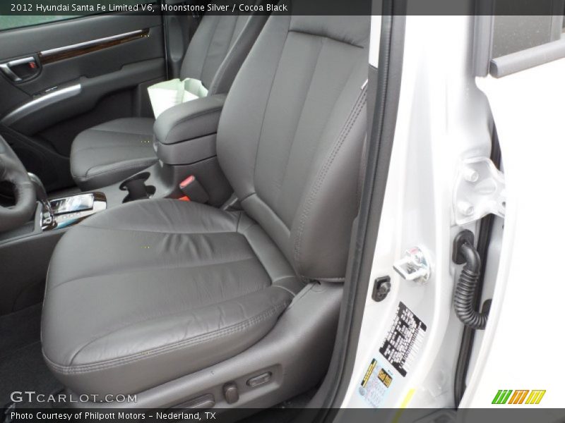 Moonstone Silver / Cocoa Black 2012 Hyundai Santa Fe Limited V6
