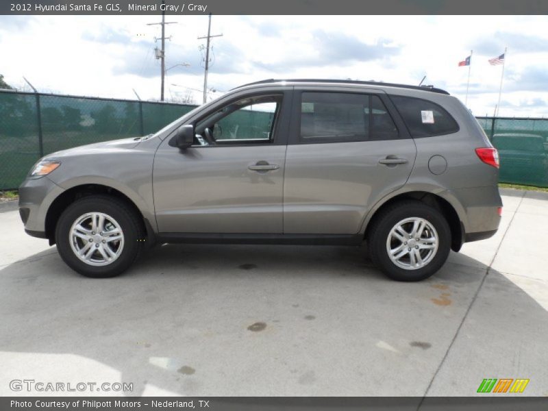 Mineral Gray / Gray 2012 Hyundai Santa Fe GLS