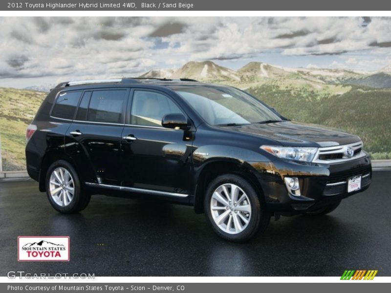 Black / Sand Beige 2012 Toyota Highlander Hybrid Limited 4WD