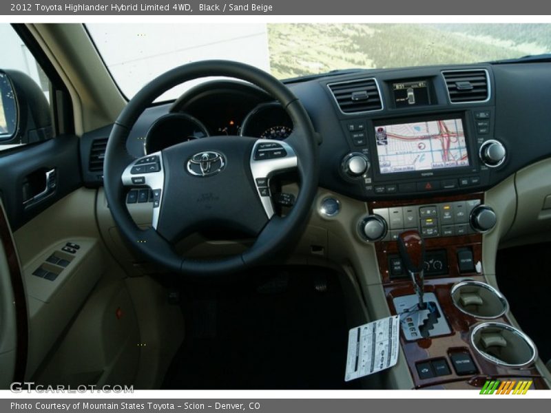 Black / Sand Beige 2012 Toyota Highlander Hybrid Limited 4WD