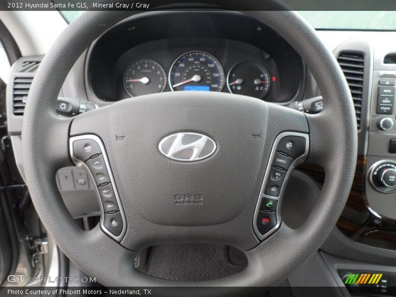 Mineral Gray / Gray 2012 Hyundai Santa Fe GLS