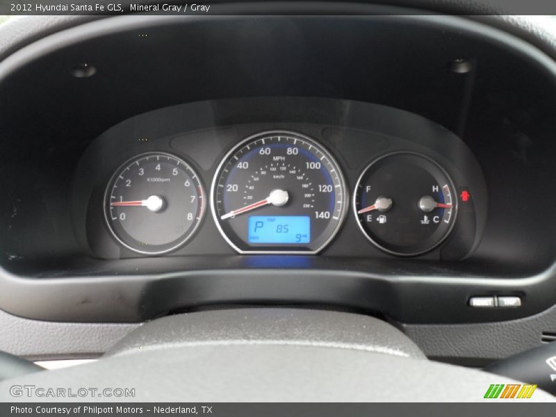 Mineral Gray / Gray 2012 Hyundai Santa Fe GLS