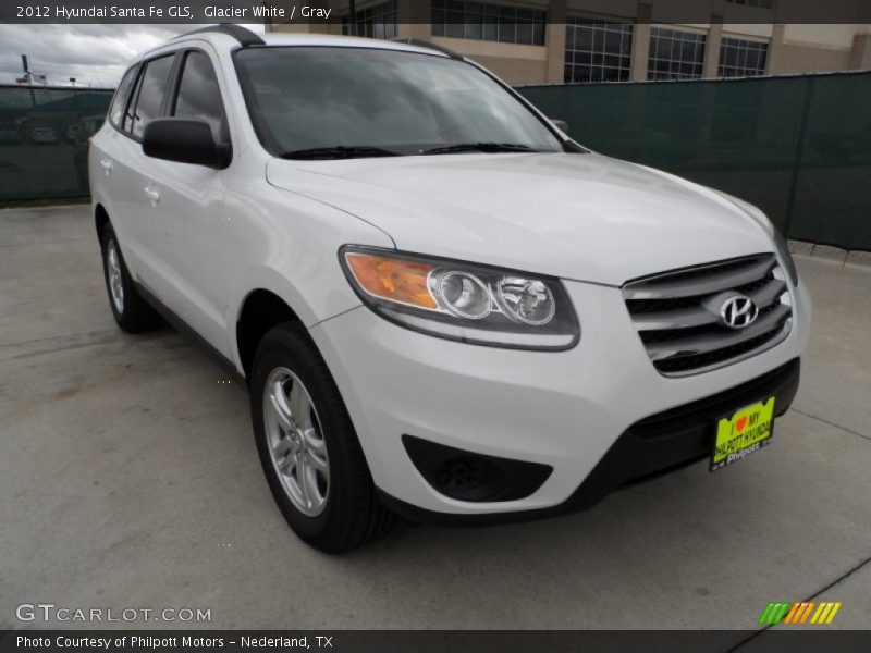 Glacier White / Gray 2012 Hyundai Santa Fe GLS