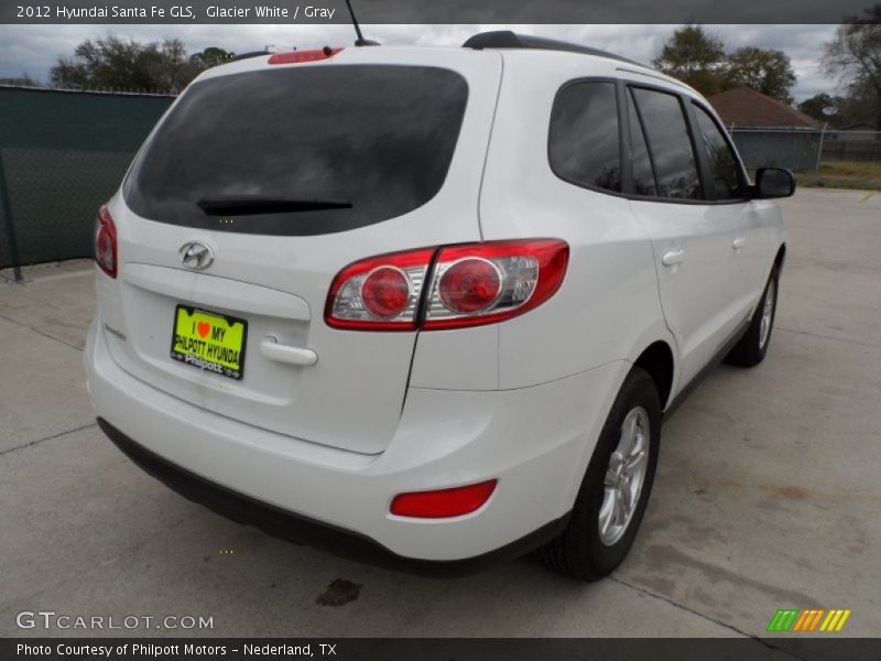 Glacier White / Gray 2012 Hyundai Santa Fe GLS