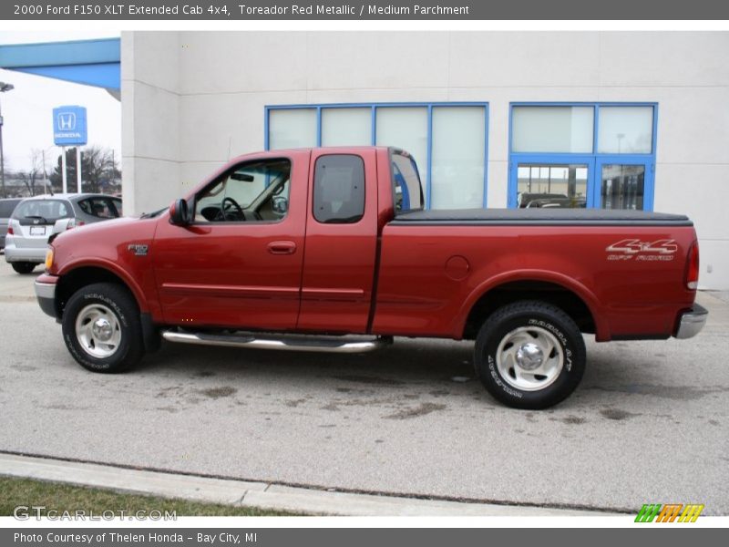 Toreador Red Metallic / Medium Parchment 2000 Ford F150 XLT Extended Cab 4x4
