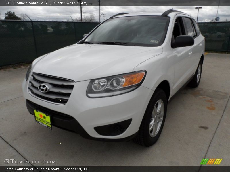 Glacier White / Gray 2012 Hyundai Santa Fe GLS