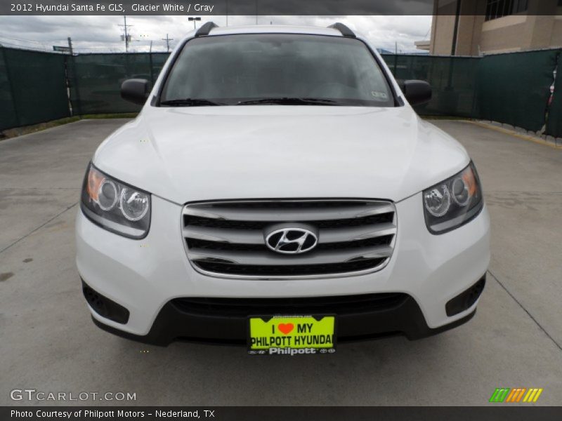 Glacier White / Gray 2012 Hyundai Santa Fe GLS