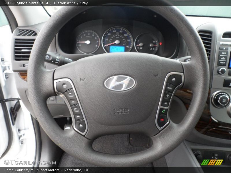 Glacier White / Gray 2012 Hyundai Santa Fe GLS