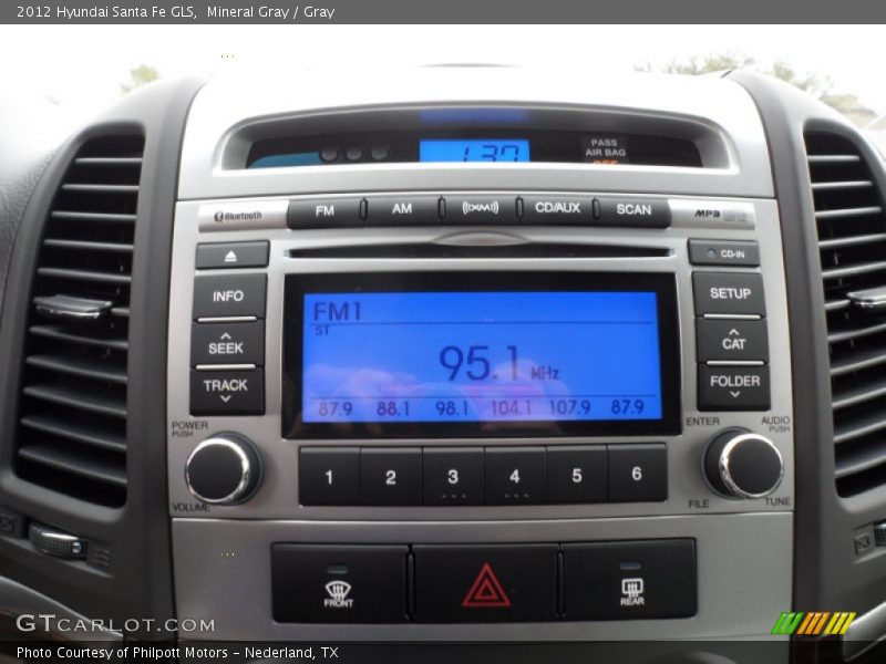 Mineral Gray / Gray 2012 Hyundai Santa Fe GLS