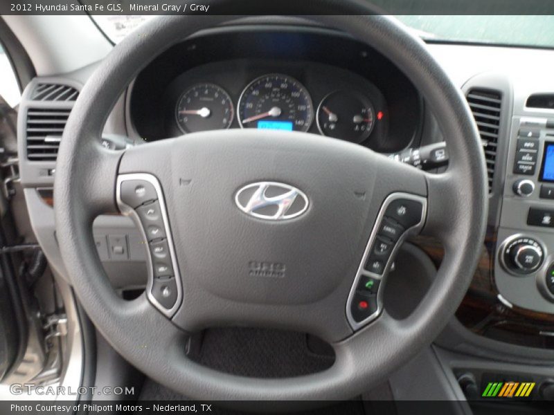 Mineral Gray / Gray 2012 Hyundai Santa Fe GLS