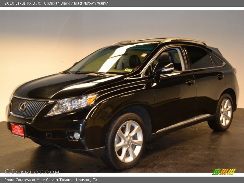 Obsidian Black / Black/Brown Walnut 2010 Lexus RX 350
