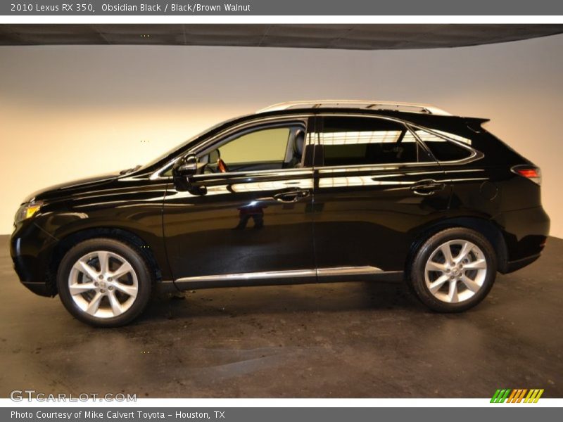 Obsidian Black / Black/Brown Walnut 2010 Lexus RX 350
