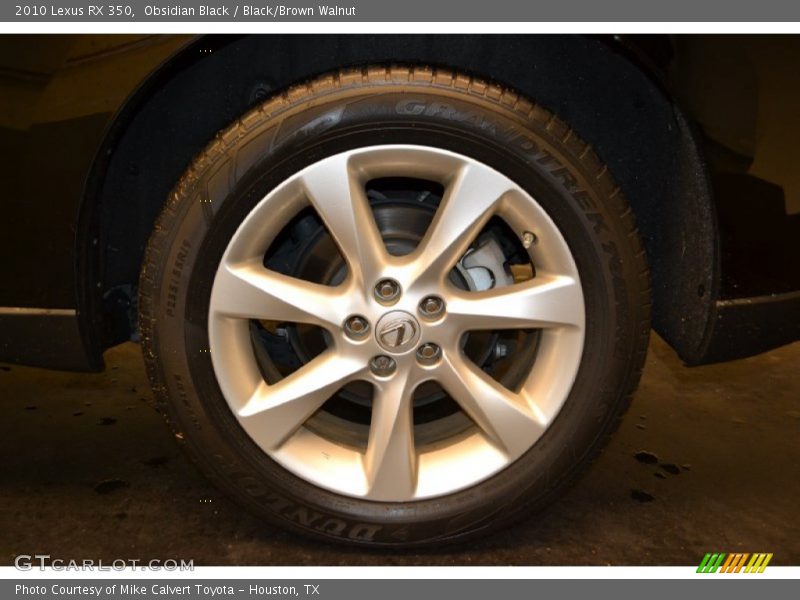 Obsidian Black / Black/Brown Walnut 2010 Lexus RX 350