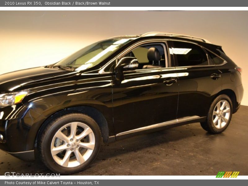 Obsidian Black / Black/Brown Walnut 2010 Lexus RX 350