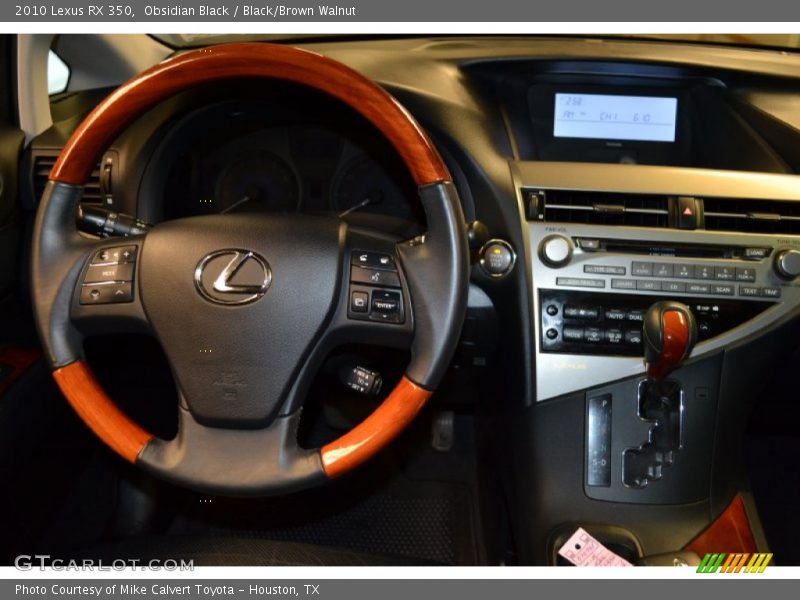 Obsidian Black / Black/Brown Walnut 2010 Lexus RX 350