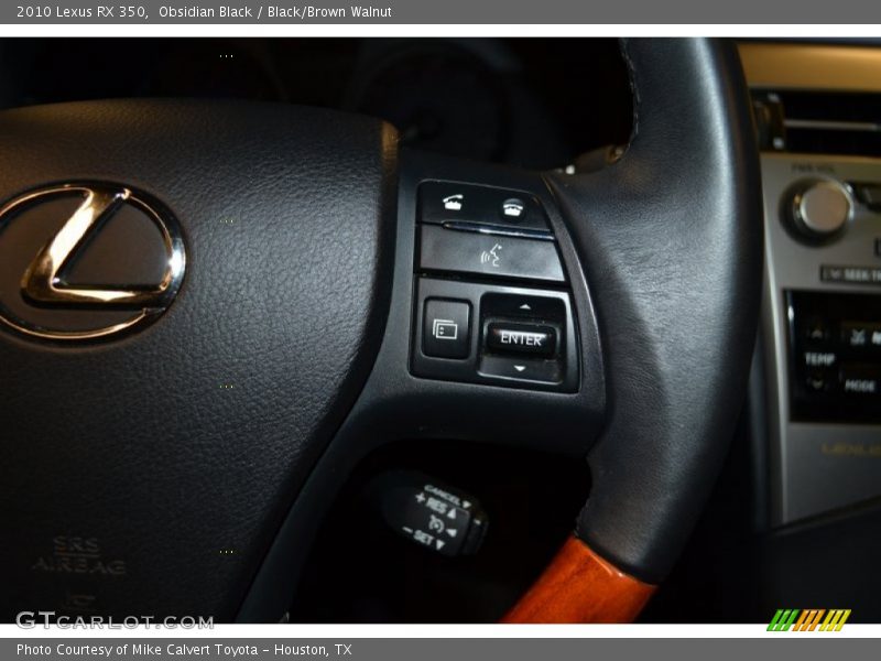 Obsidian Black / Black/Brown Walnut 2010 Lexus RX 350