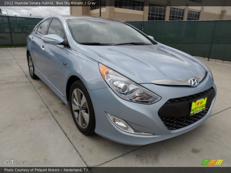 Blue Sky Metallic / Gray 2012 Hyundai Sonata Hybrid