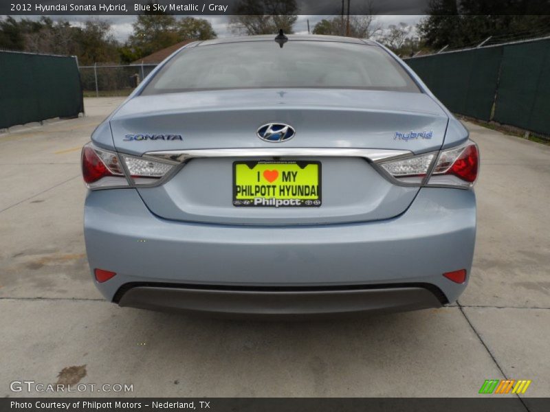 Blue Sky Metallic / Gray 2012 Hyundai Sonata Hybrid