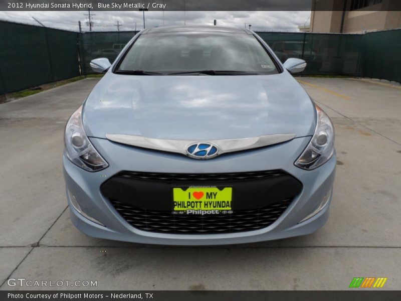 Blue Sky Metallic / Gray 2012 Hyundai Sonata Hybrid