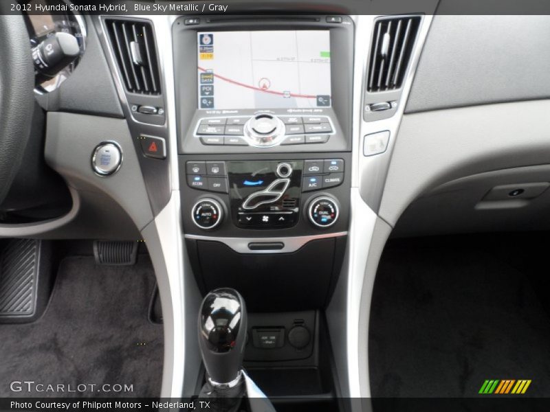 Blue Sky Metallic / Gray 2012 Hyundai Sonata Hybrid