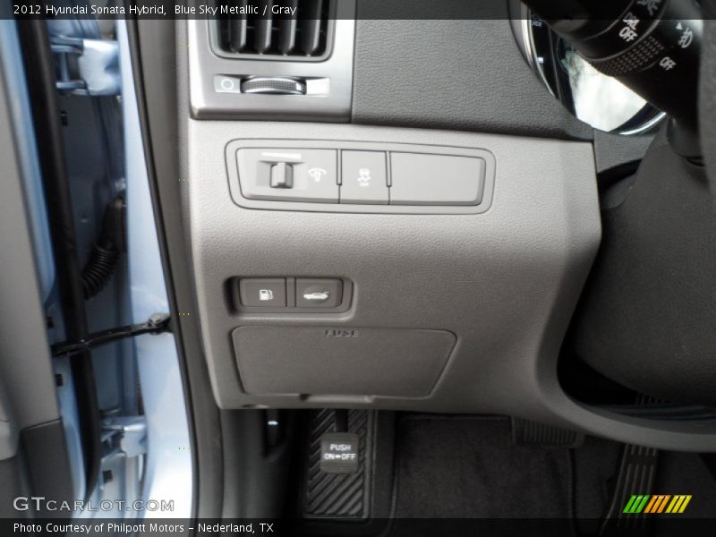Blue Sky Metallic / Gray 2012 Hyundai Sonata Hybrid