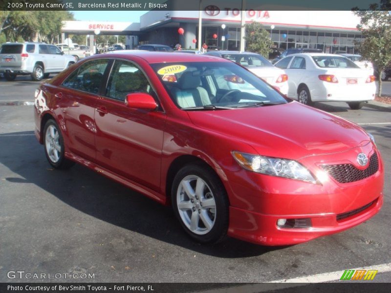 Barcelona Red Metallic / Bisque 2009 Toyota Camry SE