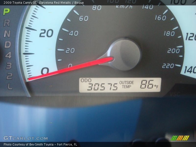 Barcelona Red Metallic / Bisque 2009 Toyota Camry SE