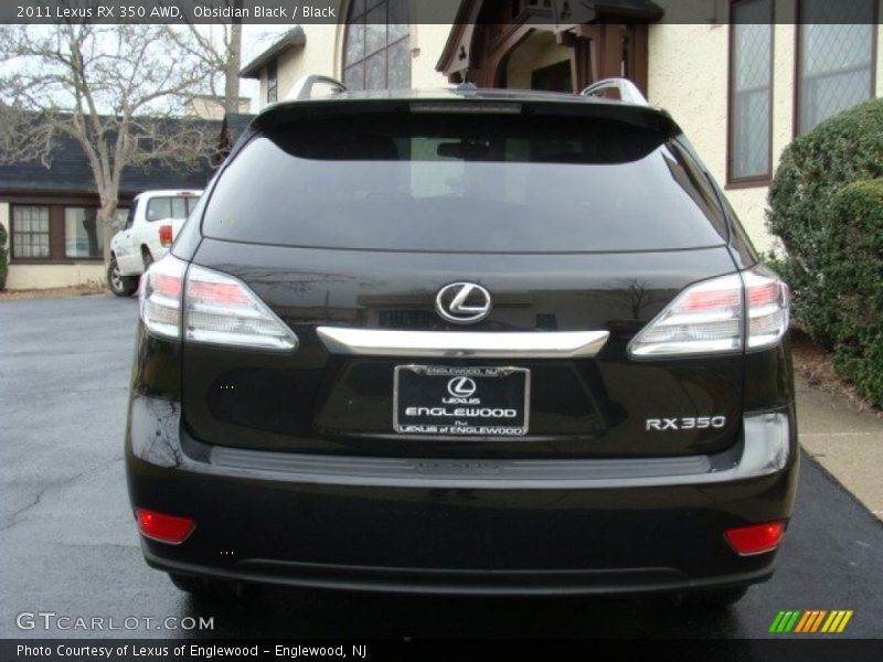 Obsidian Black / Black 2011 Lexus RX 350 AWD