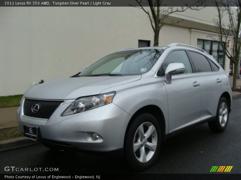 Tungsten Silver Pearl / Light Gray 2011 Lexus RX 350 AWD