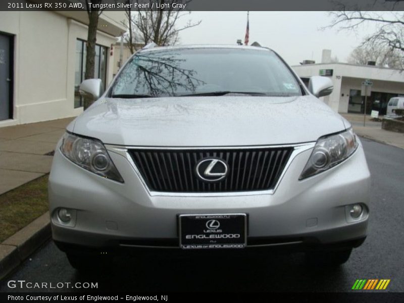 Tungsten Silver Pearl / Light Gray 2011 Lexus RX 350 AWD