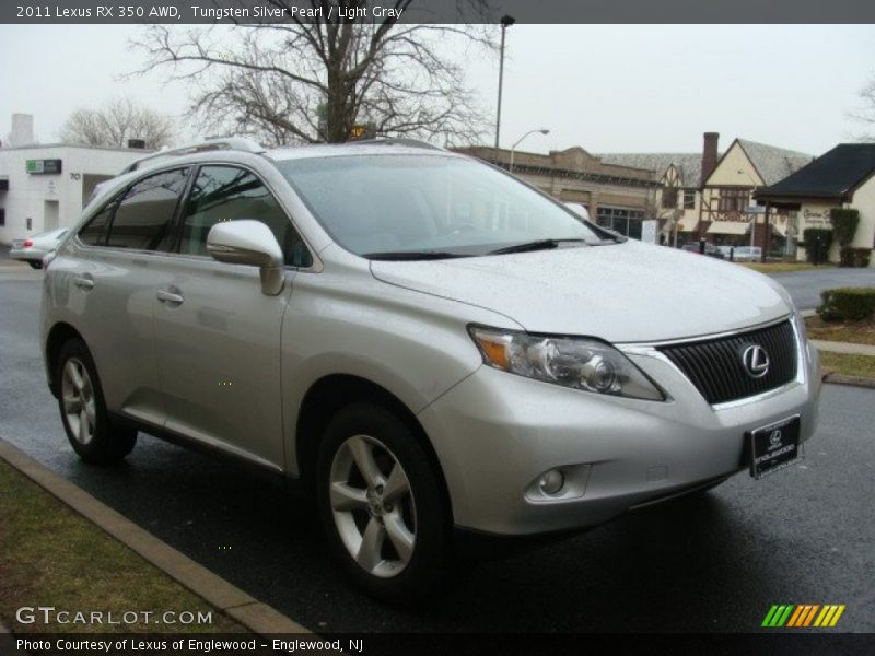 Tungsten Silver Pearl / Light Gray 2011 Lexus RX 350 AWD