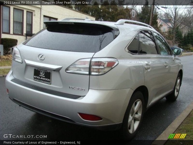 Tungsten Silver Pearl / Light Gray 2011 Lexus RX 350 AWD
