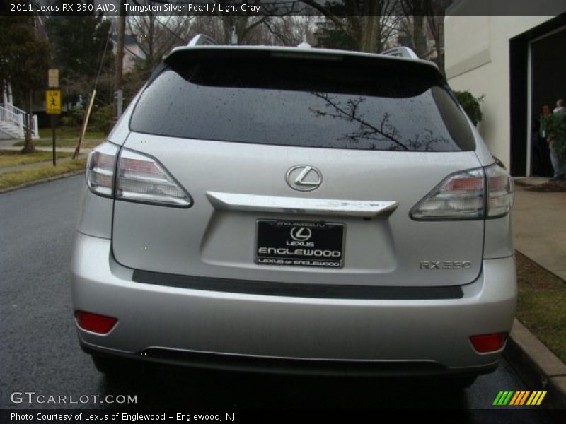 Tungsten Silver Pearl / Light Gray 2011 Lexus RX 350 AWD