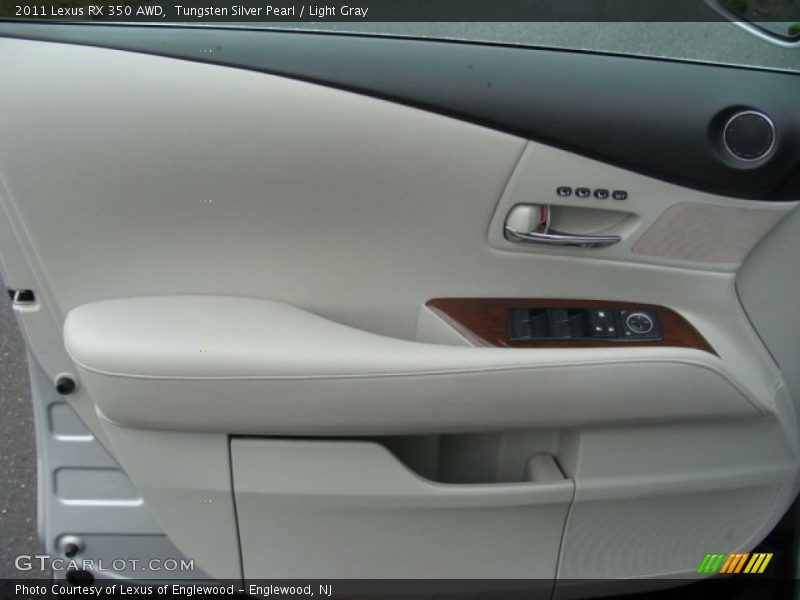 Tungsten Silver Pearl / Light Gray 2011 Lexus RX 350 AWD