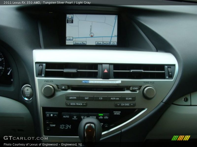 Tungsten Silver Pearl / Light Gray 2011 Lexus RX 350 AWD