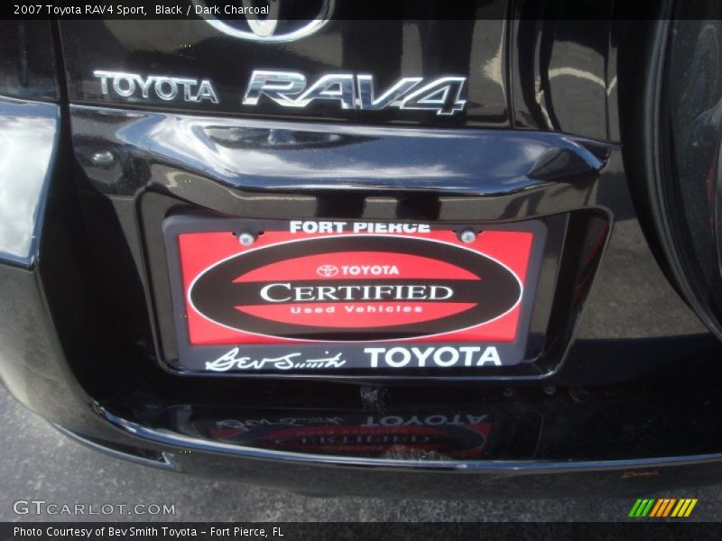 Black / Dark Charcoal 2007 Toyota RAV4 Sport