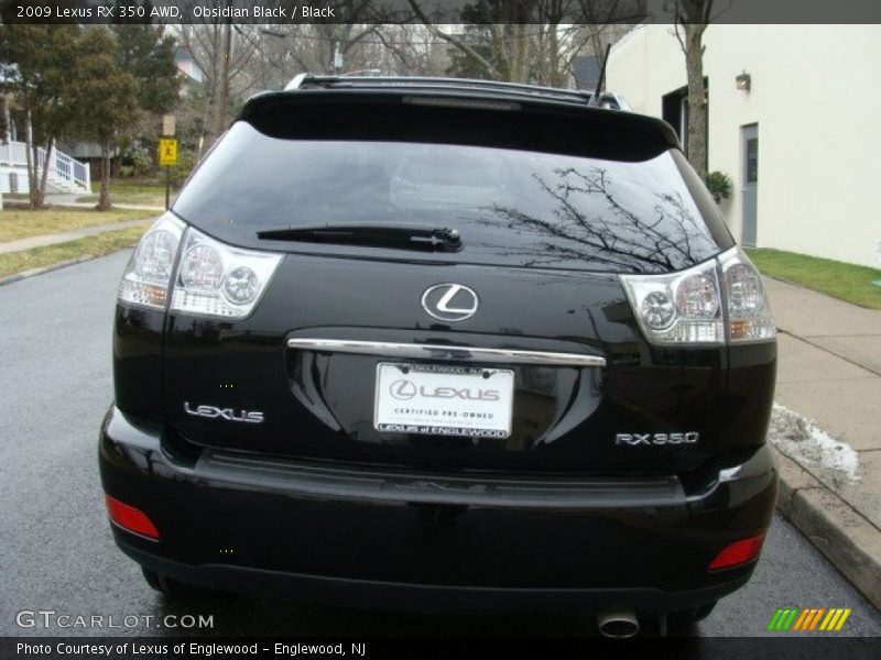 Obsidian Black / Black 2009 Lexus RX 350 AWD