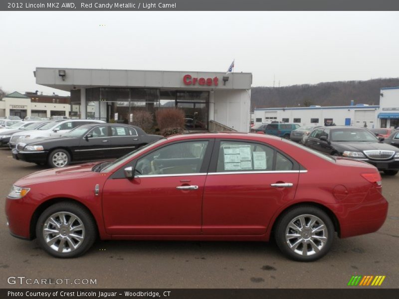 Red Candy Metallic / Light Camel 2012 Lincoln MKZ AWD
