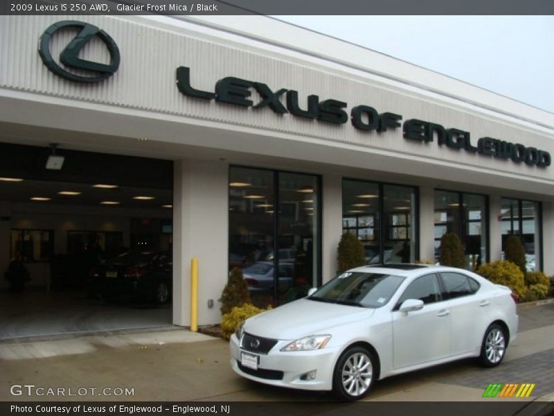 Glacier Frost Mica / Black 2009 Lexus IS 250 AWD