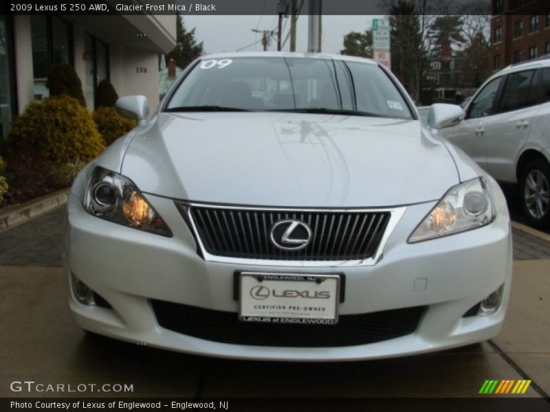 Glacier Frost Mica / Black 2009 Lexus IS 250 AWD