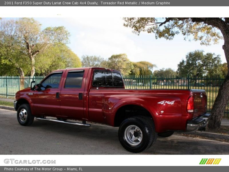 Toreador Red Metallic / Medium Graphite 2001 Ford F350 Super Duty Lariat Crew Cab 4x4 Dually