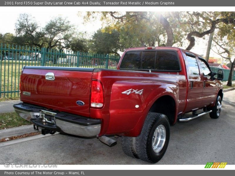 Toreador Red Metallic / Medium Graphite 2001 Ford F350 Super Duty Lariat Crew Cab 4x4 Dually