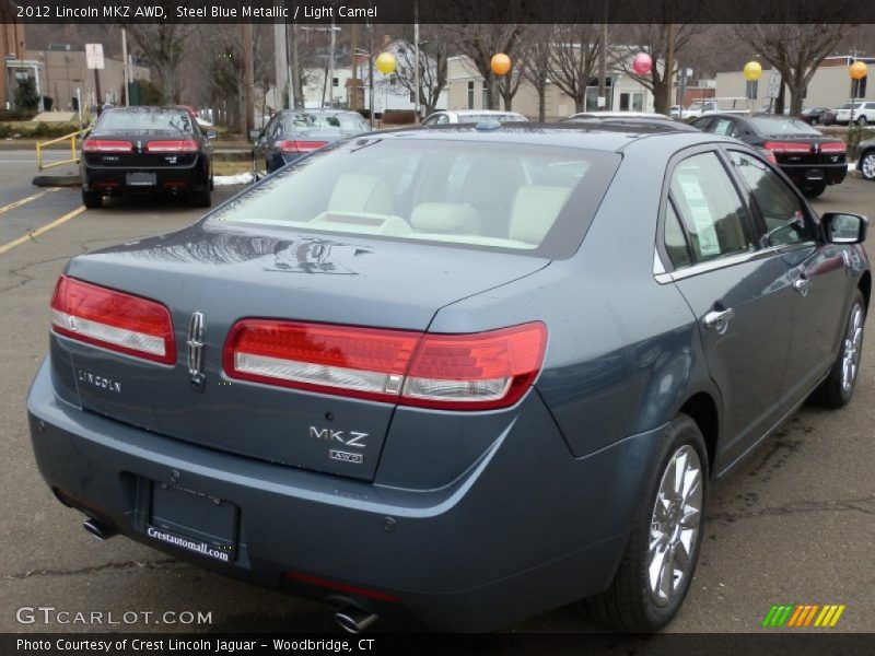 Steel Blue Metallic / Light Camel 2012 Lincoln MKZ AWD