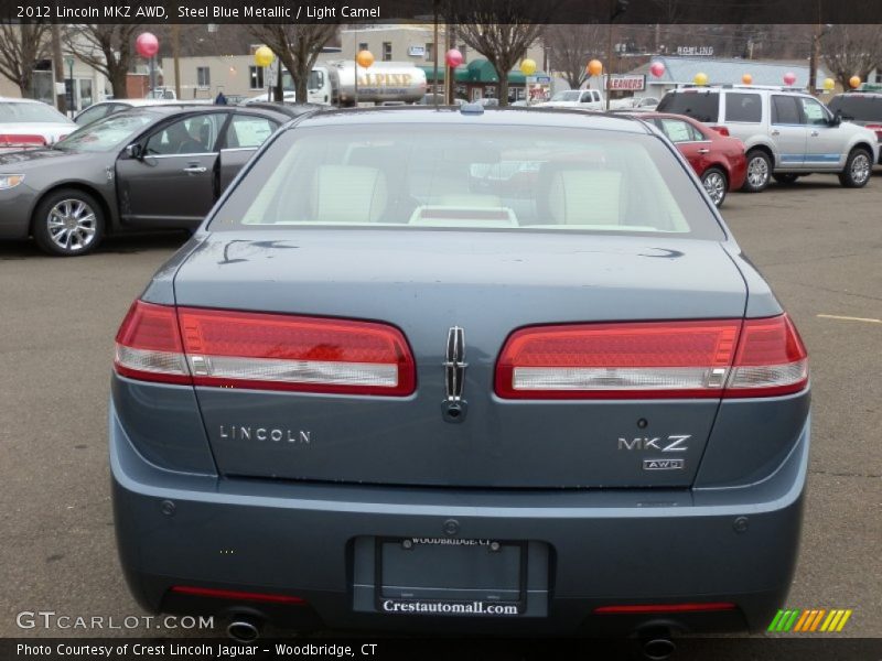 Steel Blue Metallic / Light Camel 2012 Lincoln MKZ AWD