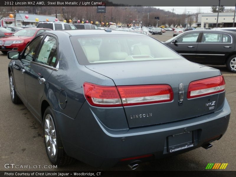 Steel Blue Metallic / Light Camel 2012 Lincoln MKZ AWD