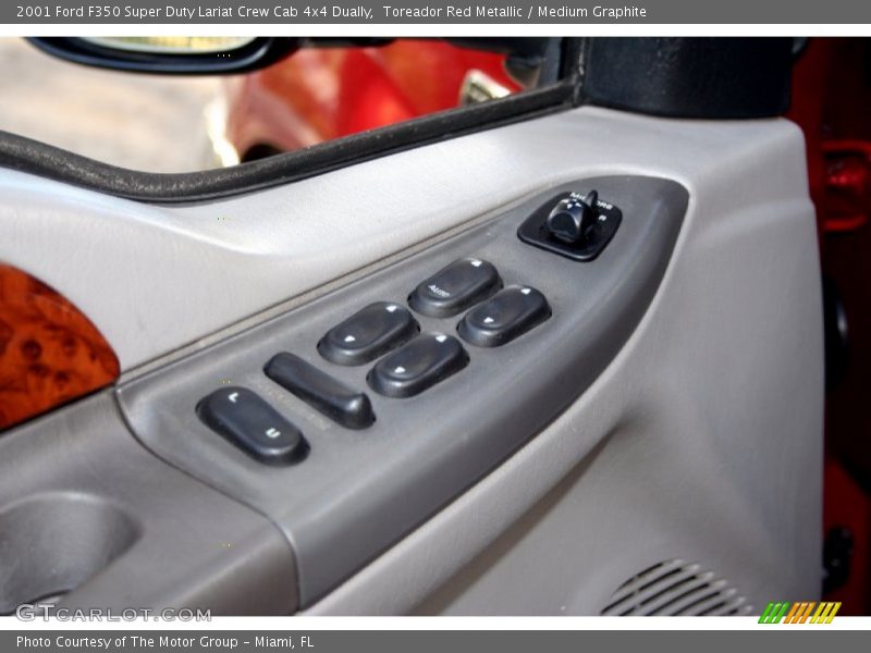 Toreador Red Metallic / Medium Graphite 2001 Ford F350 Super Duty Lariat Crew Cab 4x4 Dually