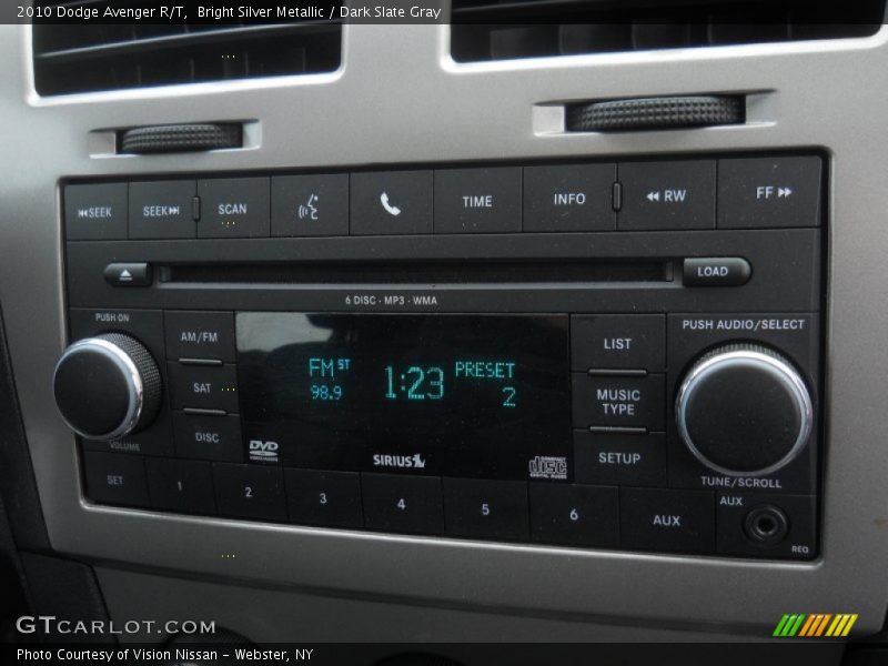 Bright Silver Metallic / Dark Slate Gray 2010 Dodge Avenger R/T