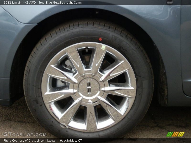 Steel Blue Metallic / Light Camel 2012 Lincoln MKZ AWD