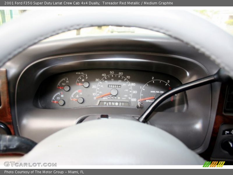 Toreador Red Metallic / Medium Graphite 2001 Ford F350 Super Duty Lariat Crew Cab 4x4 Dually